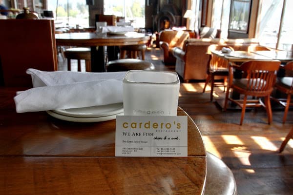 Cardero's Restaurant — gluten-free restaurant in Vancouver